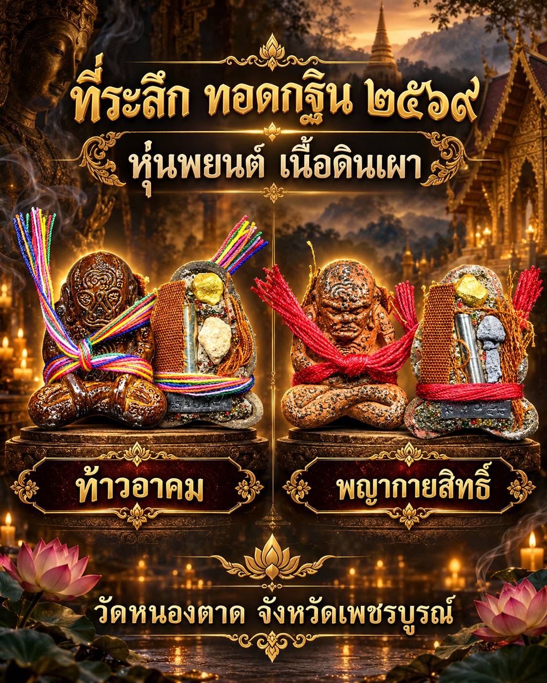 เปิดจอง วัตถุมงคล รุ่น หุ่นพยนต์มนต์พระกาฬ (เนื้อดินเผา) หลวงปู่ศักดิ์ วัดหนองตาด